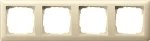 GIRA Rahmen 4-fach 021401 Standard 55 cremeweiss 021401