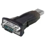 Wentronic Goobay USB Serial RS232 Converter mini, Must - USB 2.0-Pistik (T&uuml;&uuml;p A) > D-SUB/RS-232-Pistik (9-kontaktiline) (69822)