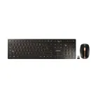 CHERRY DW 9100 &otilde;huke klaviatuur hiirega Universaalne RF Wireless + Bluetooth AZERTY Prantsuse must