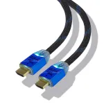 Steelplay 4K 2.0 HDMI High Speed Ultra Hd Led kaabel 2M, 2 m, HDMI t&uuml;&uuml;p A (standardne), HDMI t&uuml;&uuml;p A (standardne), 3D, 18 Gbit/s, must, sinine