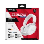 HyperX Cloud III S - juhtmevabad m&auml;nguk&otilde;rvaklapid (valge), juhtmevaba, 20 - 20000 Hz, m&auml;ngimine, 340 g, peakomplekt, valge