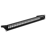 EFB 19 inch 1U Patch-paneel, 24-port, metall, kokkupandav, must RAL9005