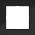 Hager WAD6100BG 1-Gang Cover Frame Night Black Glossy A.1 Series