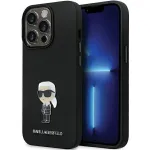 Karl Lagerfeld KLHCP14XSMHKNPK Silicone Ikonik Metal Pin Tagakaas Apple iPhone 14 Pro Max 6.7 Must