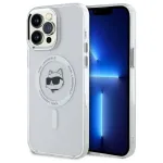 Karl Lagerfeld KLHMP13XHLSCHH iPhone 13 Pro Max 6,7 inch Valge k&otilde;va korpus IML Metall Choupette Head MagSafe