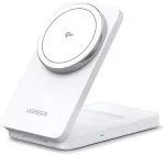 UGREEN juhtmevaba laadija 2-in-1 20W Qi2 45057 iPhone'ile ja AirPodidele, valge