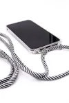Evelatus Apple iPhone X/XS Silicone Transparent Case with Necklace TPU Strap Transparent