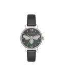 OLIVIA BURTON naiste k&auml;ekell OB16BB13 30 mm musta numbrilaud ja nahkrihm