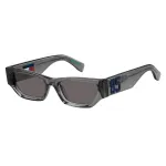 TOMMY JEANS Naiste p&auml;ikeseprillid TJ-0093-S-KB7 - Must raam, hallid l&auml;&auml;tsed, 55/18/145 mm