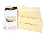 ELCO Color &Uuml;mbrik C5/6 (114 x 229 mm), aknata, isekleepuv, 100 g/m&sup2;, kreemjas (chamois), 25 tk (74617.41)