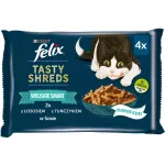 FELIX Tasty Shreds l&otilde;he ja tuunikalaga - 4x 80g