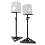 STAND4ME MON 1 MKII 2 monitorialuse komplekt - teleskoopne k&otilde;rguse reguleerimine 800-1300 mm, teras, must, 20 kg koormus