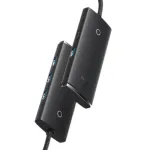 Baseus Lite Series 4-pordiline USB 3.0 jaotur - 5Gbps, siiniv&otilde;imsusega, must (WKQX030101)