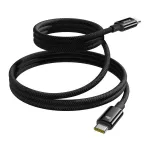 USB-C kuni USB-C laadimiskaabel Baseus Tungsten Gold 100W 1 m, must, nailon