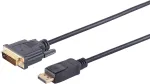 SHIVERPEAKS S/CONN maximum connectivity DisplayPort - DVI-D kaabel, 20-pin DP isane - 24+1 DVI-D isane, kullatud kontaktid, 7,5 m, must 77497-1