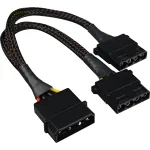 Sharkoon SATA Y toiteadapter, 4P Molex, 0,15 m, must - digitaal-/andmeside - toiteplokk