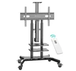 Motoriseeritud mobiilne telerialus ONKRON TS1881E-B 50&ndash;86-tollistele teleritele, must, elektriline t&otilde;stuk, VESA-kinnitus