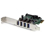 StarTech.com 4-pordiline PCI Express PCIe SuperSpeed USB 3.0 kontrollerkaardi adapter koos UASP-ga &ndash; SATA toide