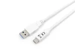 Equip USB 3.2 Gen 1 USB-C to A kaabel, M/M, 1 m, 1 m, USB A, USB C, USB 3.2 Gen 1 (3.1 Gen 1), 5 Gbit/s, Valge