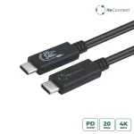 Microconnect ECO-USB3.2CC0.25 USB-kaabel USB 3.2 Gen 2x2 0,25 m USB C Must