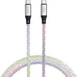 4smarts RGBCord 541440 USB-C&ndash;USB-C kaabel, 60 W, 1,5 m, RGB
