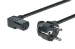 DIGITUS AK-440102-018-S toitekaabel, CEE 7/7 (F-t&uuml;&uuml;p, Schuko) &ndash; IEC C13, 90&deg; nurga all, pistik/pesa, 1,8 m, H05VV-F3G, 250 V, 10 A, must