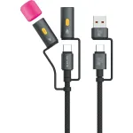 4smarts 4-&uuml;hes USB-C kaablikomplekt Explorer, 60 W, 1 m, must