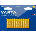 Leeliselised AAA patareid Varta LONGLIFE Power &mdash; 10 tk pakend (mudel 4903121761)