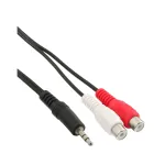Audio kaabel 2x RCA emane / 3,5 mm stereo isane 0,2 m InLine 89941A