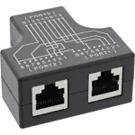 InLine Cat.5e STP T-adapter RJ45 pistikupesa 2x RJ45 pistikupesale must