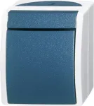 BUSCH JAEGER 2601/2 W-53 - 1P - Roheline - Hall - 250 V - 74 mm - 55 mm - 83 mm