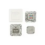 Synergy 21 S216358 - 2 x RJ-45 - 6a - Valge - 80 mm - 80 mm - 5,6 cm