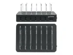 Manhattan laadimisjaam, 6x USB-A porti, v&auml;ljundid: 6x 2,4 A, Smart IC, LED-indikaatortuled, must, kolmeaastane garantii