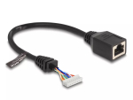 V&otilde;rgukaabel DeLOCK 88006 RJ45 emane pistik tihvtp&auml;isele Cat5e 0.23m Must