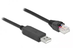 Jada&uuml;henduskaabel DeLOCK 64158 USB 2.0 Type-A to RS-232 RJ45 25 cm must