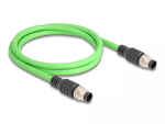 V&otilde;rgukaabel DeLOCK M12 kaabel A-coded 8 pin male to male PUR (TPU) 1 m