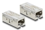 Delock 90712 adapter coupler RJ45 pesa-pesa, Cat.6A, metall