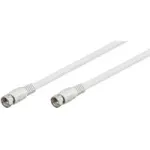 Wentronic Goobay SAT-&uuml;henduskaabel, 100% varjestatud, valge, 3,5 m - F-pistik F-pistik (27498)