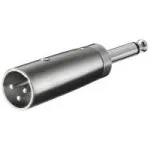 Wentronic Goobay XLR-adapter - XLR-pistik (3-kontaktiline) > 6,35 mm pistikupesa (2-kontaktiline, mono) (27452)
