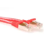 ACT punane 2 meetri pikkune SFTP CAT6A paigalduskaabel, konksuvaba, RJ45 pistikutega