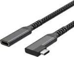 USB-C pikenduskaabel USB-C > USB-C pesa 3.2 90&deg; PD tekstiil 1,5m (FL31-74016)
