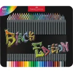 Faber-Castell Black Edition v&auml;rvilised pliiatsid, 100 tk metallkarbis (116490)