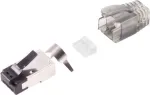 RJ-45 pistik, must/h&otilde;bedane, isane, S/CONN 08-02050