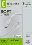 Cellularline Soft kaabel 120 cm - USB-C to Lightning USB-C to Lightning pehme puutega kaabel