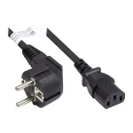 Netzkabel Schutzkontakt-Stecker Typ E+F (CEE 7/7, gewinkelt) an C13 (gerade), schwarz, 1,00 mm&sup2;, 5 m, Good Connections&reg; (P0130-S050)