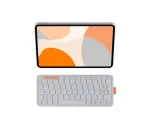 Logitech Flip Folio Keyboard and Folio Case - Full Size - Wireless - Bluetooth 5.1 LE - AZERTY - French - Pale Gray - for Apple 10.9-inch iPad Air (5th Generation)