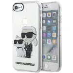 Karl Lagerfeld KLHCI8HNKCTGT iPhone 7/8/SE 2020 / SE 2022 Transparent Hardcase Glitter Karl & Choupette
