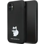 Karl Lagerfeld KLHCN61SMHCNPK Hardcase Silicone Case with Metal Pin for iPhone 11 / XR 6.1 Black