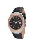 Pierre Cardin meeste k&auml;ekell CF.1000.LB.1 42mm roostevabast terasest kvarts-analoog musta numbrilaua ja nahkrihmaga