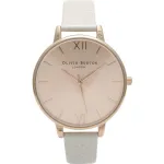 Olivia Burton Naiste Suure Sihtkella Kvartskell OB13BD11 - 38mm Roosakuld ja Hall Nahk